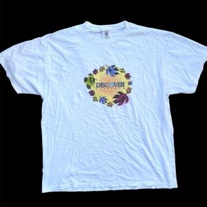 Vintage 90s Discover Platinum Promo T Shirt Mens Size XL White Credit Card